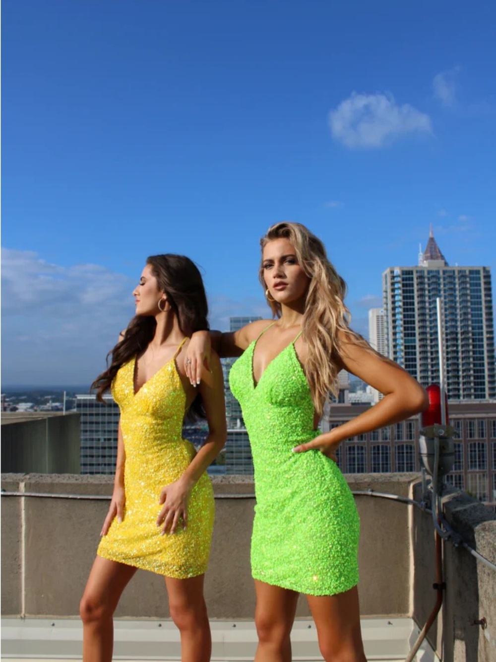 NWT Aleta neon green mini dress size 2